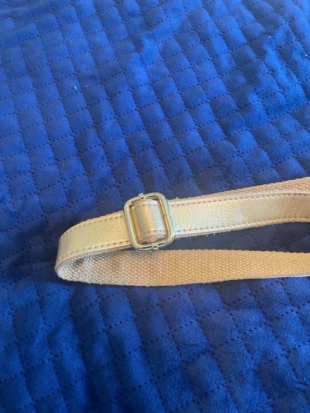 Gold Metallic Leather Tote Bag - Picture 10 of 11